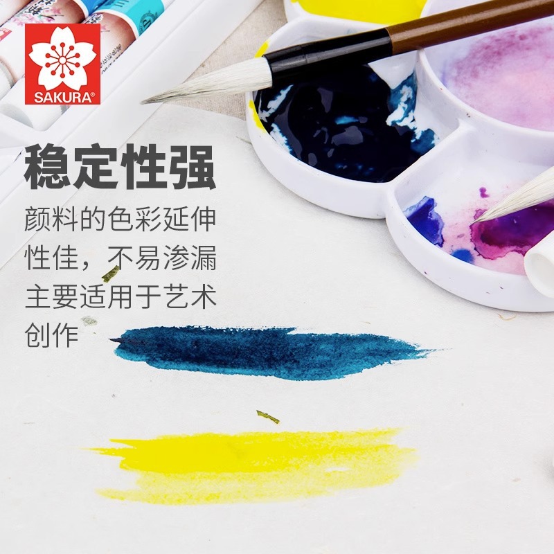 Japonés Sakura flor de cerezo pintura china pintura 24 colores traje 12ml pintura china pintura 18 colores pintura meticulosa pintura