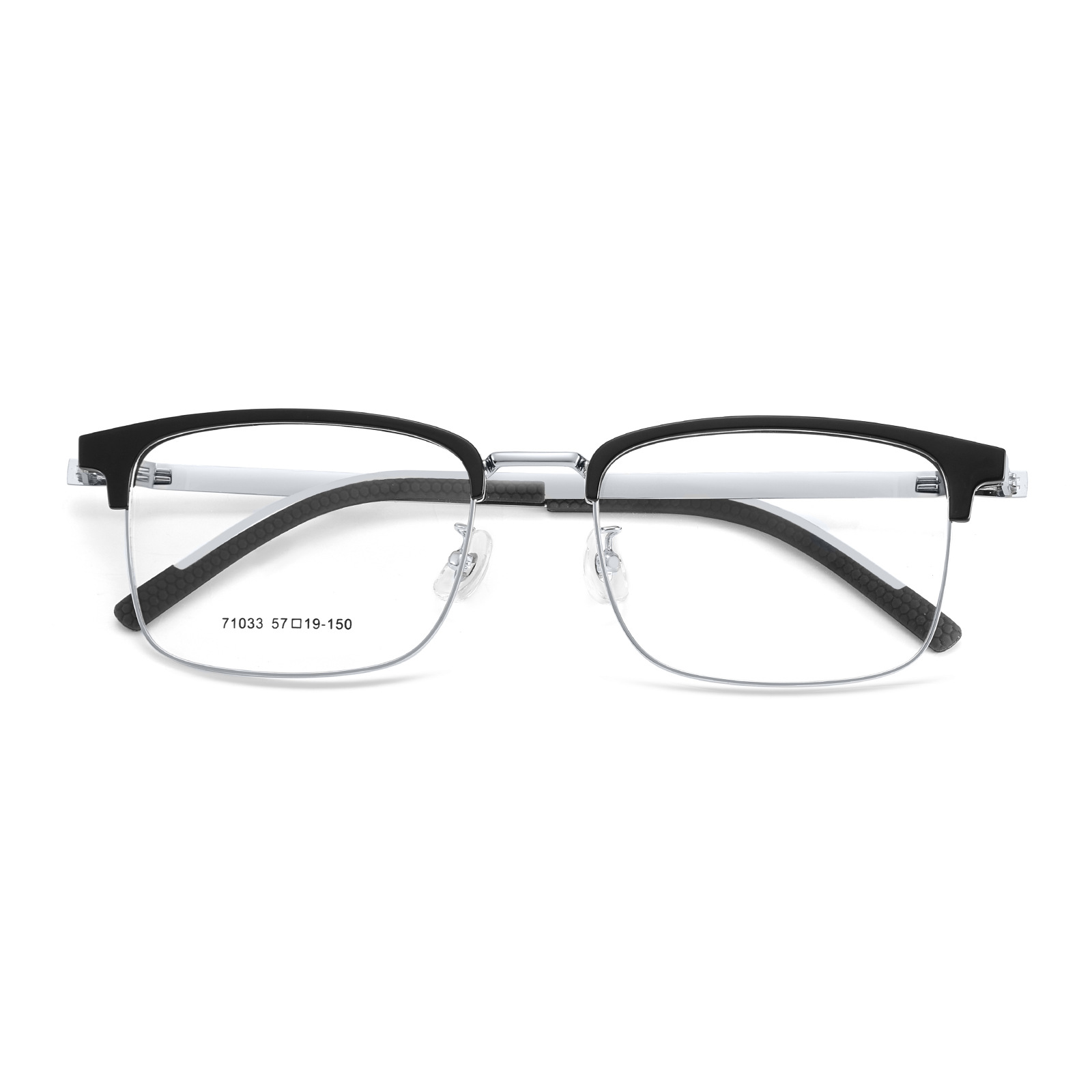 VOSS estilo Sven aleación casual cejas marco de gafas de ciencia y tecnología medio paquete de gafas de dos colores Danyang gafas al por mayor