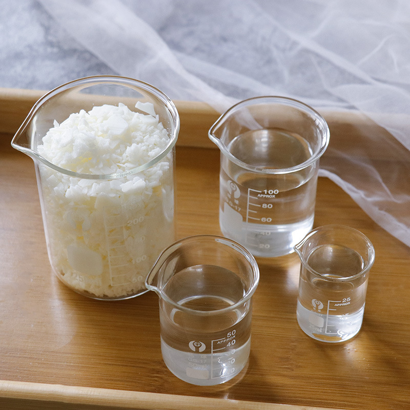 WBZ7美沐兒 高硼硅玻璃杯diy香薰蠟燭加熱燒杯帶刻度量杯 玻璃攪
