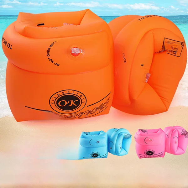 Wholesale Thickened Inflatable Water Sleeves for Men and Women Swimming Arm Rings Double Air Bag Floating Sleeves Playing in the Water Arm Rings for Adults and Children