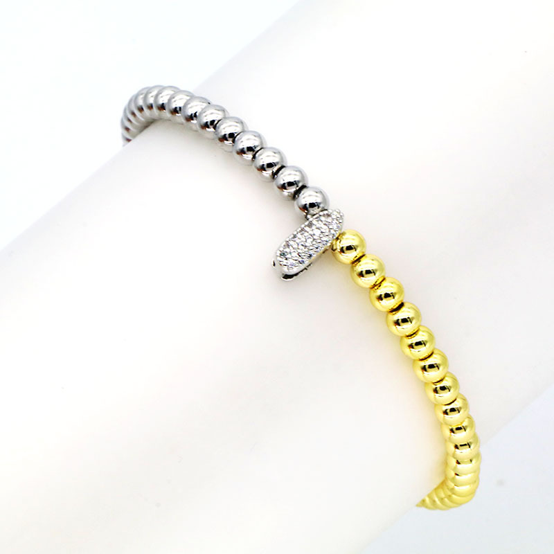 13g Weight Copper Pendant Material Zircon Inlay Material Bracelets Classification Copper Chain Material ball chain Chain Type 1 Piece Quantity Holiday, Daily Occasion Copper Material Letter Pattern All Seasons Season Women's Gender Plating Design Modern Style Style Wholesale Jewelry Modern Style Letter Copper Zircon Plating Bracelets Ball Chain 12