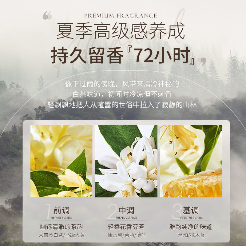 白茶香氛沐浴露持久留香身體清潔沐浴液潤膚美白香水型沐浴露批發