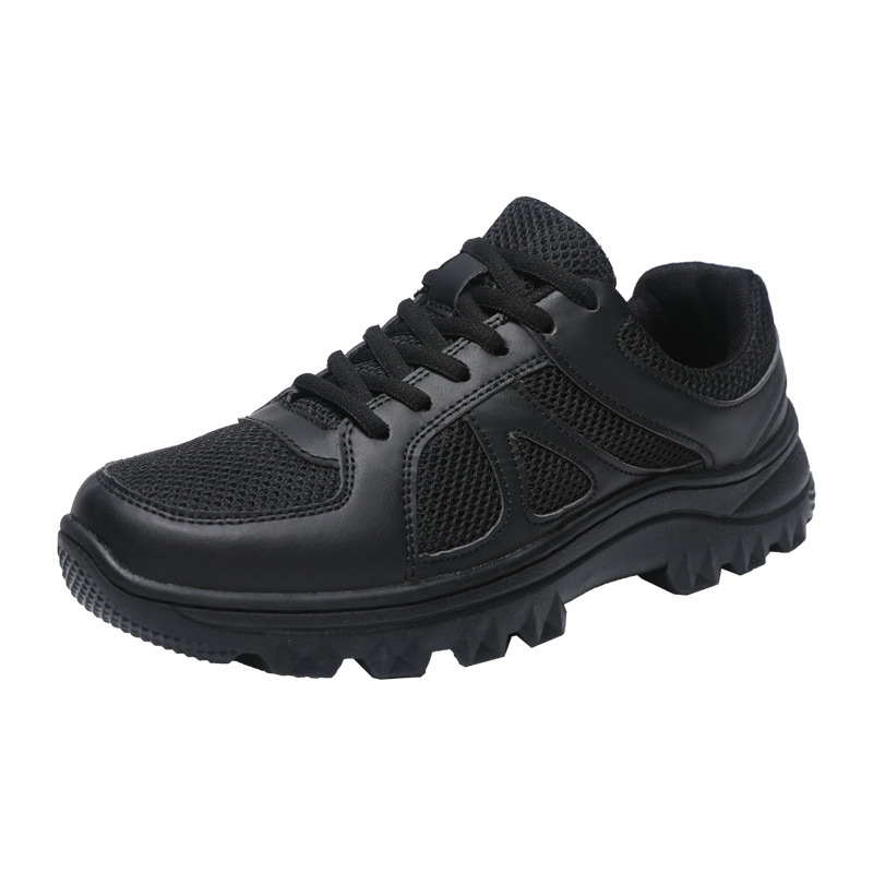 Non-slip black ultra light breathable running sneakers