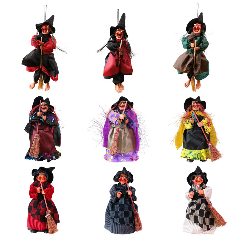Comercio exterior Halloween Ghost Festival Bar Retro Decoración de brujas Escoba Decoración de casa embrujada Accesorios Decoración de ktv Spot
