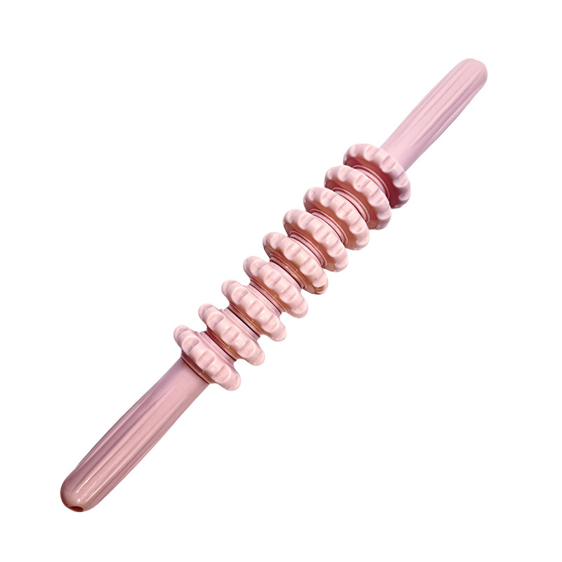 塑料背部按摩器脊椎按摩手动滚轮按摩工具家用养生瑜伽棒跨境代发|undefined