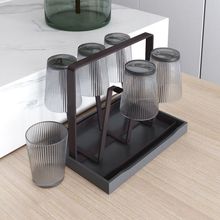 轻奢创意杯架子置物架水杯架倒挂桌面收纳家用沥水架高级玻璃杯子