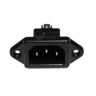 Manufacturers supply C14 welding-free lock screw AC power socket product Word Power card socket