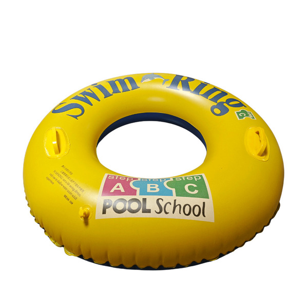 Ecological inflatable yellow swimming ring PVC