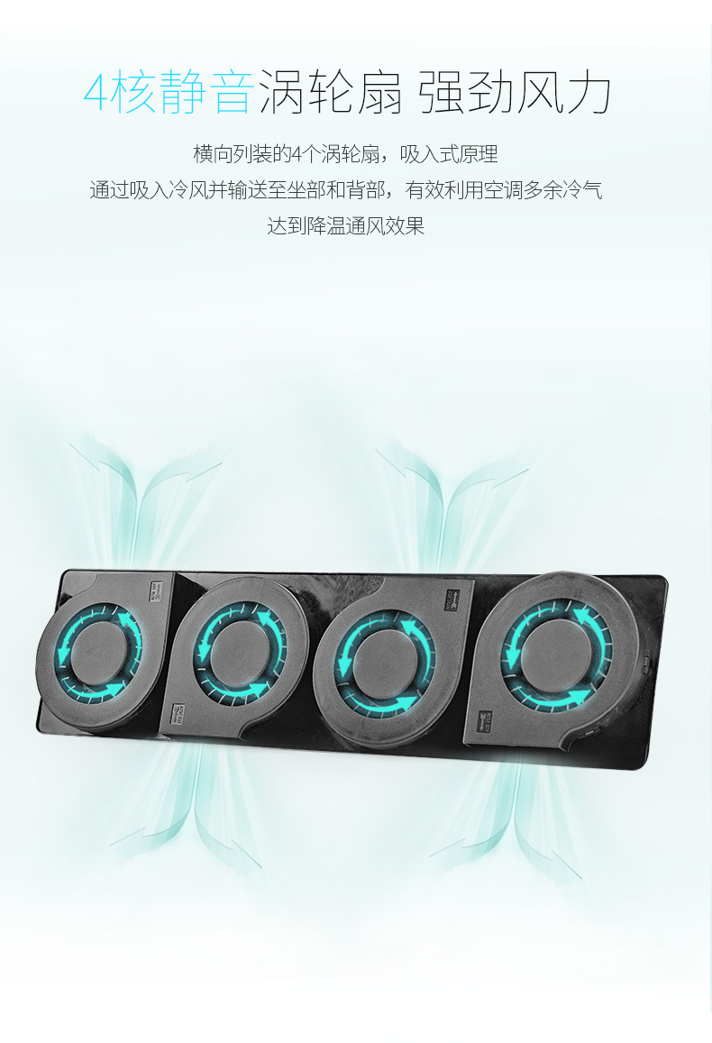 Car Air Suction Air Conditioning Cushion Ventilated Heating Car Back Back Integrated Cushion Intelligent Cold and Warm Four Seasons Ventilated Seat Cushion
