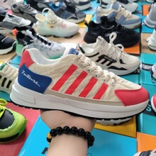 外贸尾货库存鞋批发厚底休闲运动男鞋皮面板鞋直播摆摊鞋潮流厚底