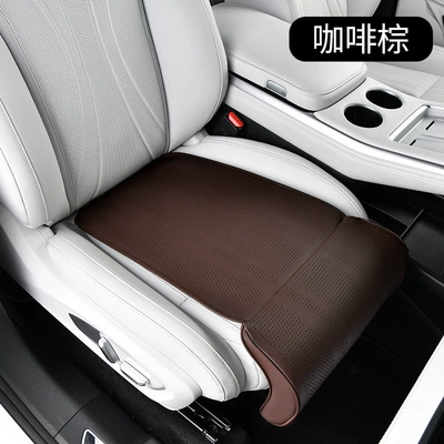 Car Seat Cushion with Integrated Leg: Seat cushion, seat cover - leg-rest-coffee-brown