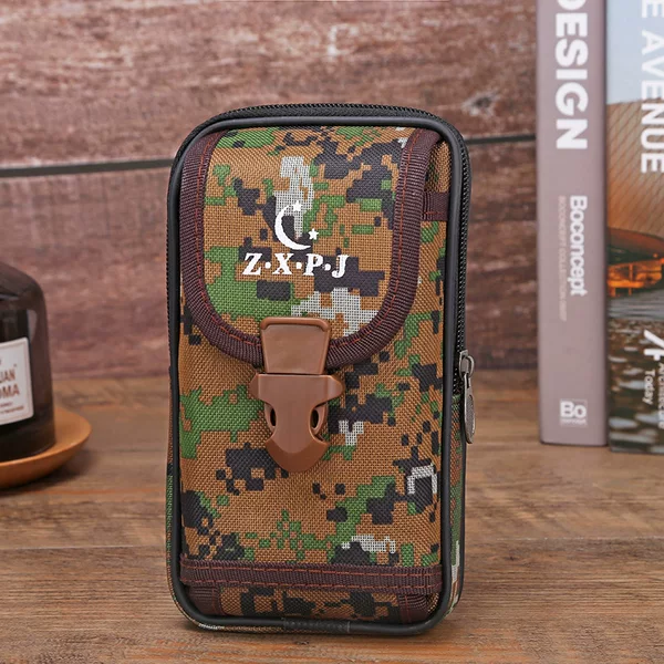 Vertical Oxford Camouflage Men's Snap Button Mobile Phone Pocket Coin Purse Night Market Stall Best Selling Runs Jianghu Factory Wholesale