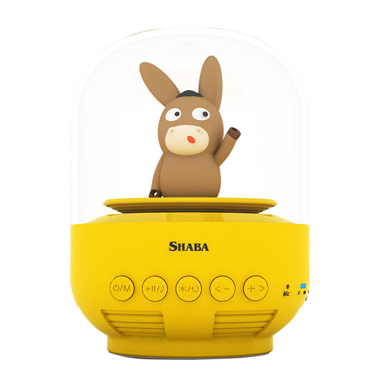 Saba creativo dibujos animados lindo regalo muñeca tarjeta manos libres amplificador radio efecto de luz mini audio Bluetooth