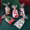 new pattern Cross border Christmas Packaging bag Printed Bag candy gift plastic bag baking biscuit Gift bag 50 individual