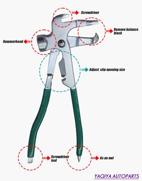 轮胎平衡钳平衡块拆装钳轮胎维修工具方便携带汽车钳子出口货源