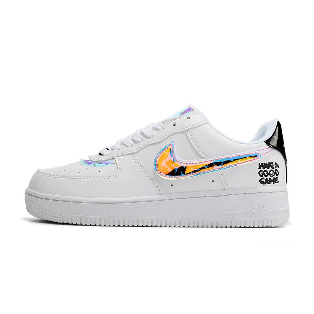 Кроссовки низкие (Nike Air Force 1), демисезонная повседневная белая, разноцветные варианты, размеры 36–44