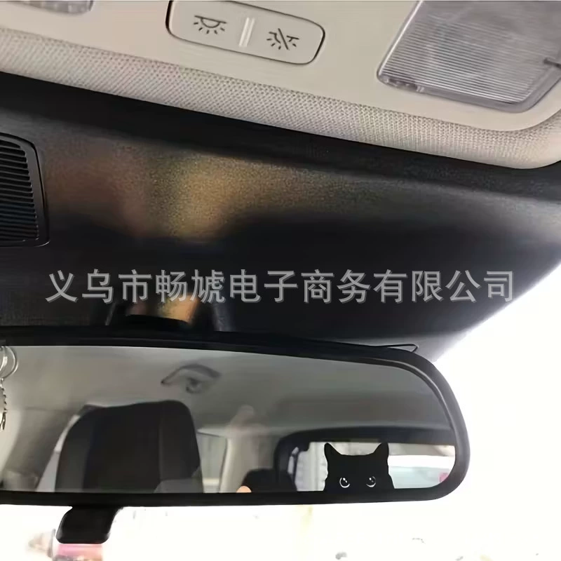 Черная кошка заднего вида зеркало забавная наклейка трансграничная temu Xiyin в том же стиле поддерживает персонализацию изображения