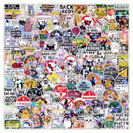 200张Funny搞笑图片贴纸跨境热卖精美礼盒装镭射闪光膜装饰汽车贴