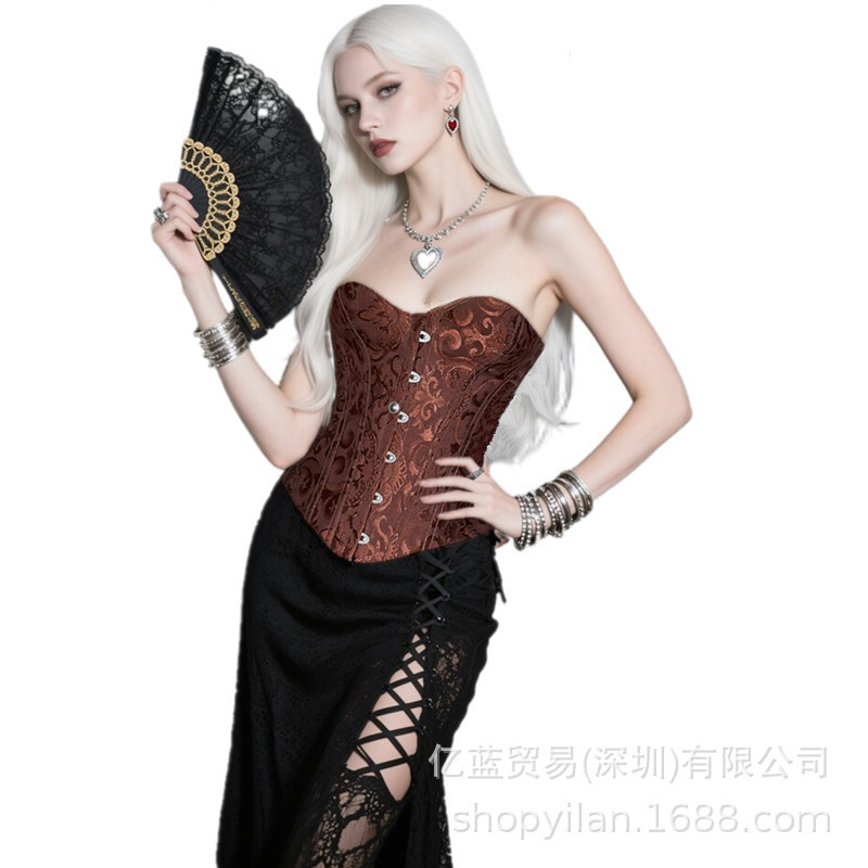 Jacquard Laceless Palace Corset European and American Sexy Bridal Corset Halloween Party Multi-Color Plus Size Shapewear