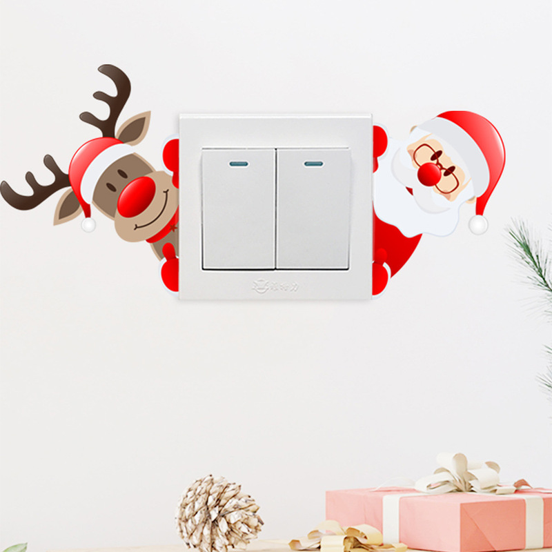 尚易SP-KG004のクリスマスの壁はサンタクロースのヘラジカのスイッチの装飾のメーカーの卸売りのスイッチを貼り付けます。|undefined