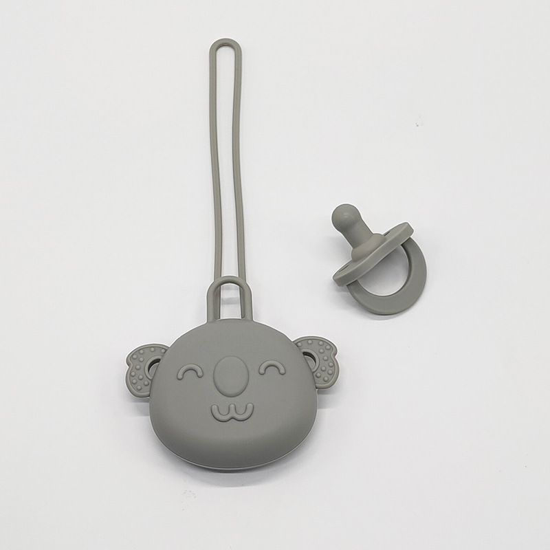 Chupete bolsa de almacenamiento bebé chupete de silicona de calidad alimentaria bebé dibujos animados mordedura música chupete bolsa