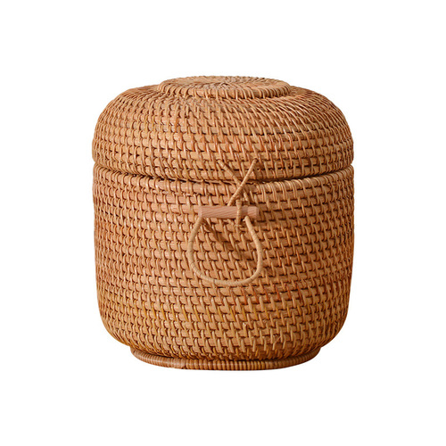 Vietnamese rattan autumn rattan woven wooden portable documents cosmetics storage box sundries tea box rattan products storage basket