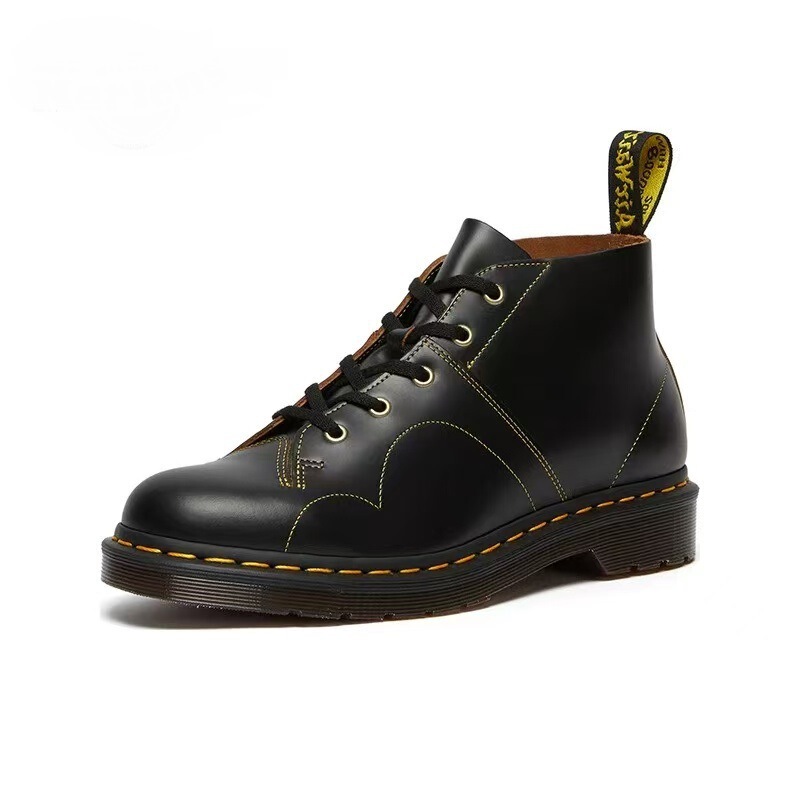 Cross-border Dr. Church British fashion casual genuine leather 5-hole Monkey Face Wukong short boots mid-calf couple's short boots for men Cross-border Dr. Church British fashion casual genuine leather 5-hole Monkey Face Wukong short boots mid-calf couple's short boots for men