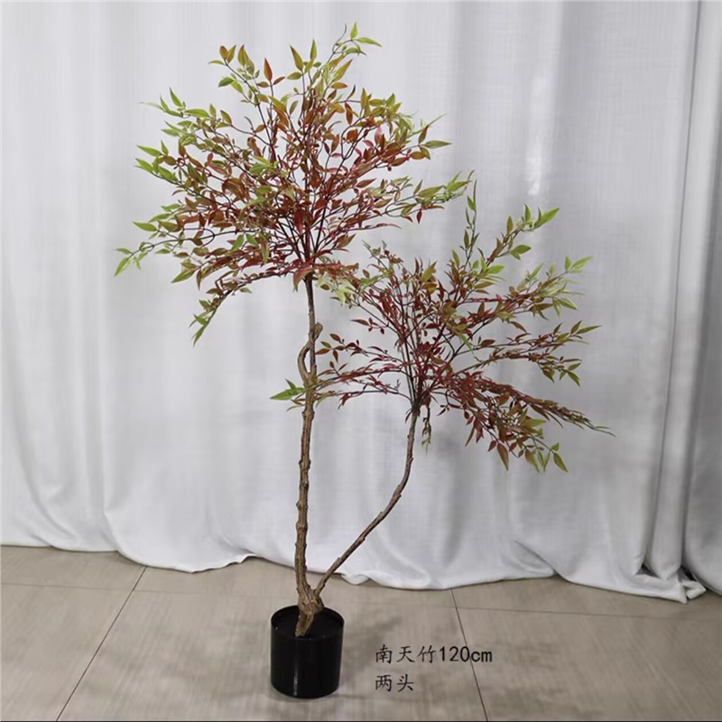 模擬緑の植物北欧スタイルの緑の植物南天竹鉢植え屋内窓床景観装飾緑の植物|undefined