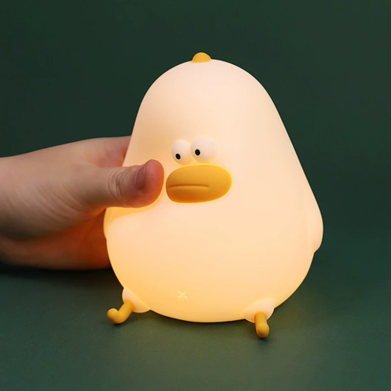 LED лампа-светильник для детей в виде маленького толстого цыплёнка, USB зарядка, затемнение и настройка, ночной ночник для защиты глаз