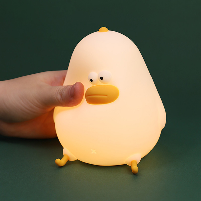 Little fat chicken LED silicone lamp USB charging dimming timing sleeping lamp children's eye protection night night night light