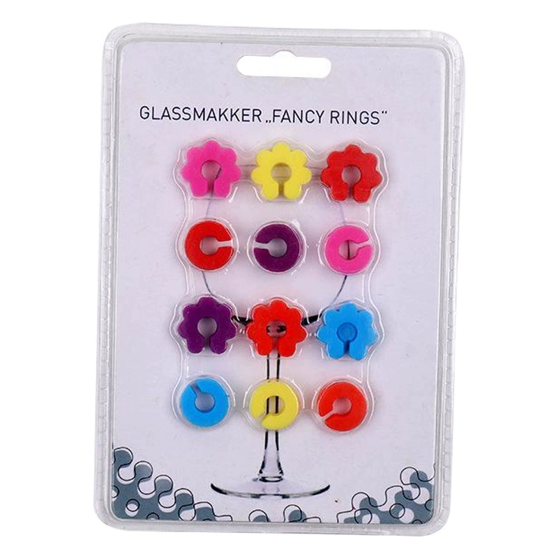 Идентификатор наклейки на чашку C-образной формы, креативная наклейка на бокал для вина в форме дуги, силиконовый логотип, меняющий изображение, соответствующий вечеринке