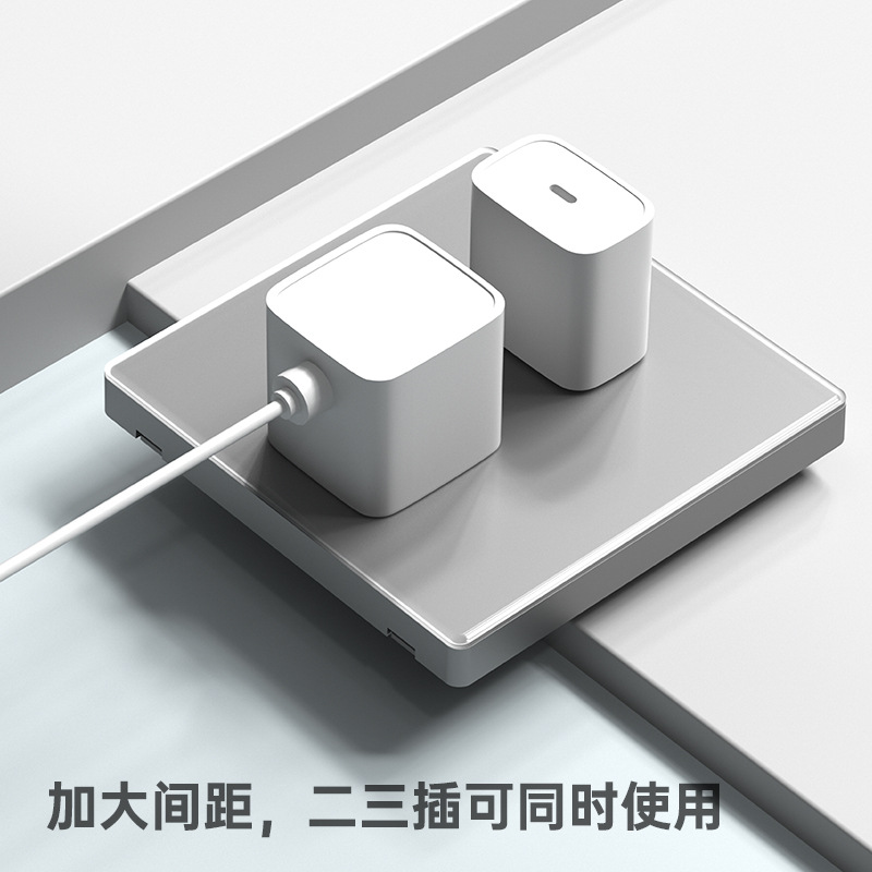 鋼化玻璃開關插座面板家用插座一開五孔86型暗裝國際電工插座批發