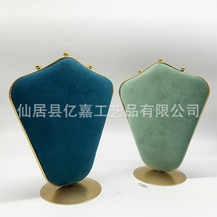 双色绒布项链展示架 人像脖子展示道具 饰品吊坠项链模特脖颈架子