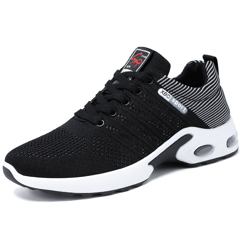 Zapatos hombres transfronterizos europeos y americanos zapatos de hombre de talla grande zapatos deportivos TEMU tejidos voladores zapatos casuales transpirables tendencia zapatos con colchón de aire de todo fósforo