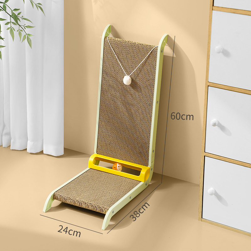 Meow y nueva diversión semicírculo L-type CAT Scratch Board resistente al desgaste Bell resistente a los arañazos vertical gato escalada marco gato juguete