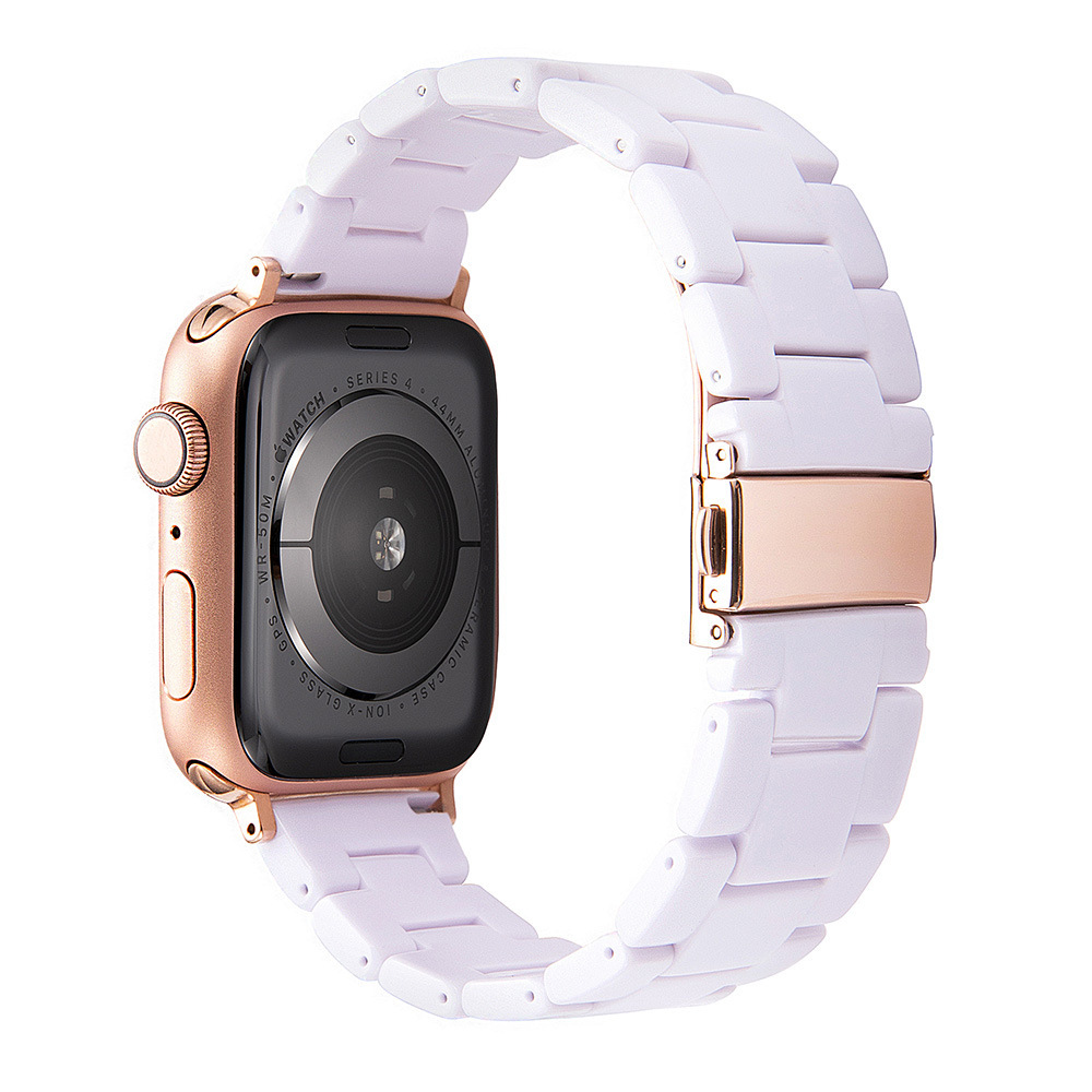 Adecuado para Apple S8 correa de reloj Applewatch7-1 generación hebilla de acero inoxidable tres cuentas resina iwatch se correa de reloj