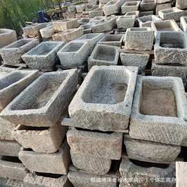 民间老石槽青石装饰造景花盆老石槽 复古马槽老牛槽鱼缸流水景观