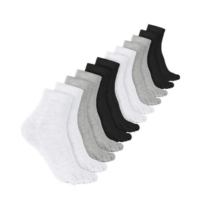 Cross-Border Women's Socks Five-Finger Socks Women's Cotton Autumn and Winter Sweat-Absorbent Solid Color Breathable Mid-Tube Split-Toe Socks Breathable Toe Socks