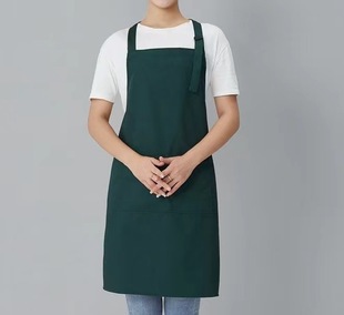 [Apron] Logo Printed Catering Waiter Kitchen Waterproof and Oil-Proof Fruit Shop Milk Tea Shop Apron