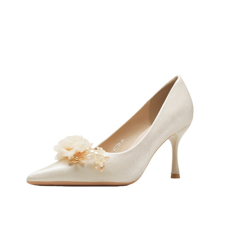 Classic Stilettos For Weddings, Versatile Pointed Toe High Heels_voghion.com