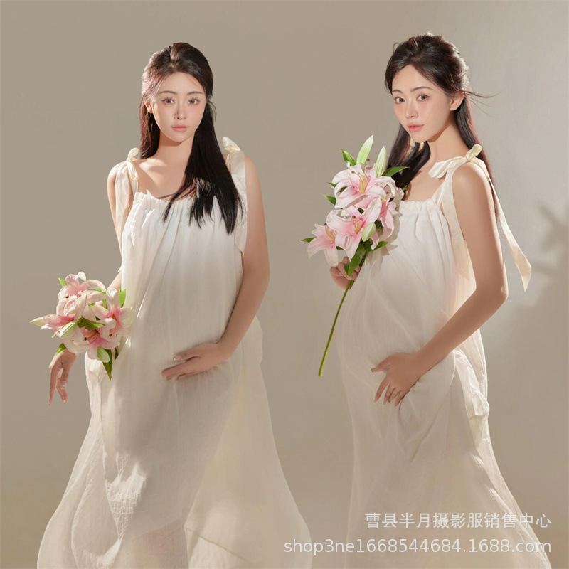 Photo Studio New Pregnant Women Photo Clothing Fresh and Cute Mummy Art Photo Girls' Photo Photography at Home
