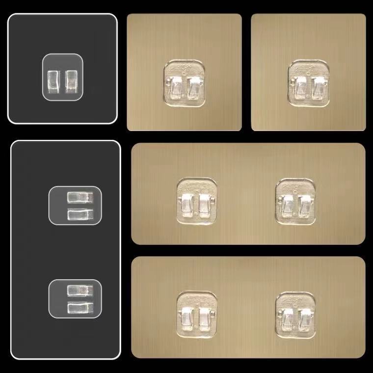 Venta directa de fábrica sin perforar estante del inodoro parche cepillado hebilla transparente hebilla sin costuras hebilla garra gancho Accesorios