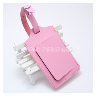 Manufacturer Wholesale Pu Leather Boarding Pass Multi-Color Leather Creative Luggage Suitcase Hanging Tag Shipping Tag