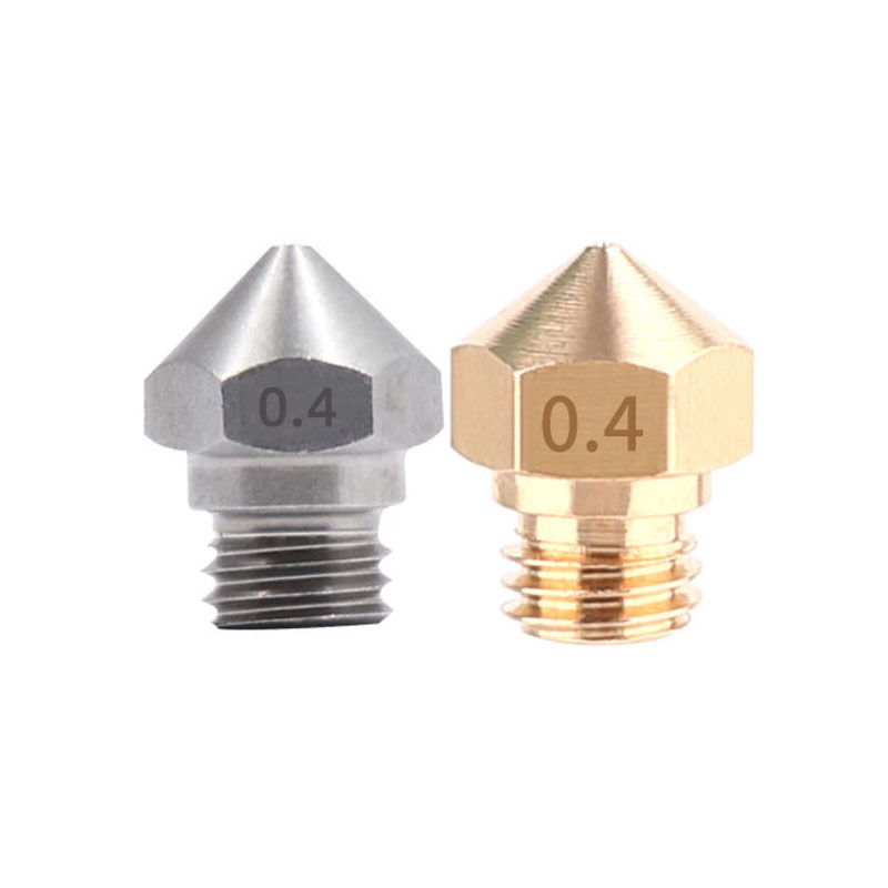 MK10黃銅噴嘴頭 3D打印機DIY配件 擠出機1.75線材頭  7mm螺紋銅嘴