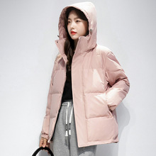 羽绒服女短款立领韩版活帽韩版宽松保暖羽绒衣闺蜜款学院风羽绒袄