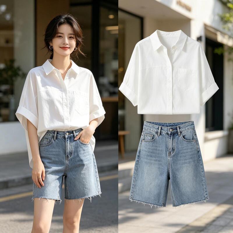 Plus Size 150kg French V-Neck Short-Sleeve Shirt for Women, Summer High-End Chic Chiffon Blouse Trendy Plus Size 150kg French V-Neck Short-Sleeve Shirt for Women, Summer High-End Chic Chiffon Blouse Trendy