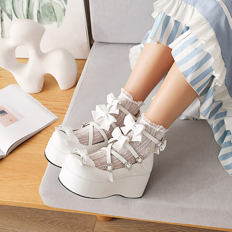 Lovely Girl Original Lolita Shoes Japanese Lolita Shoes Soft Girl High Heels Women's Sweet Cute Thick Bottom Lo Shoes