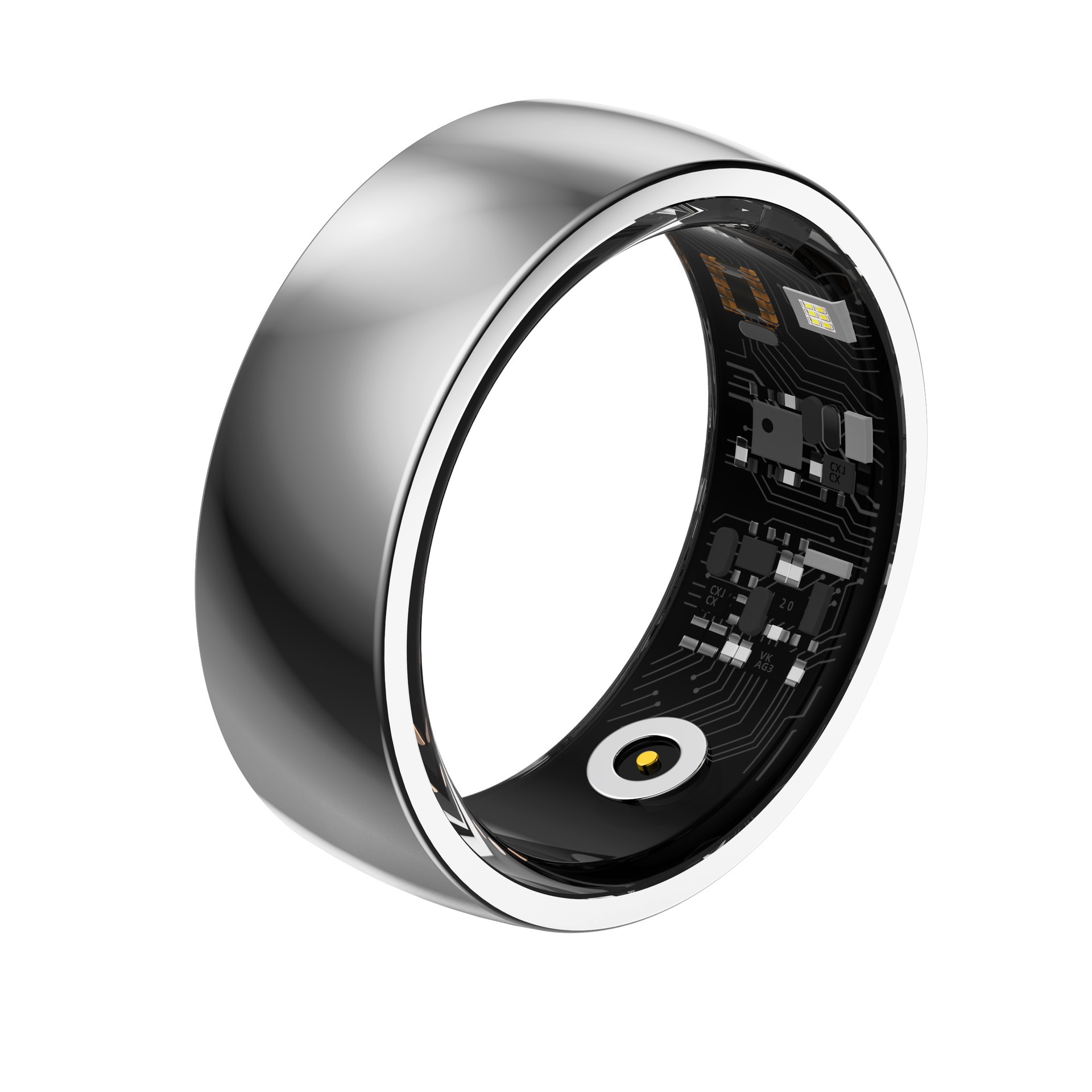 Smart Ring R09M Stainless Steel Bluetooth Heart Rate Counting Photo Taking Reminder App Control_voghion.com