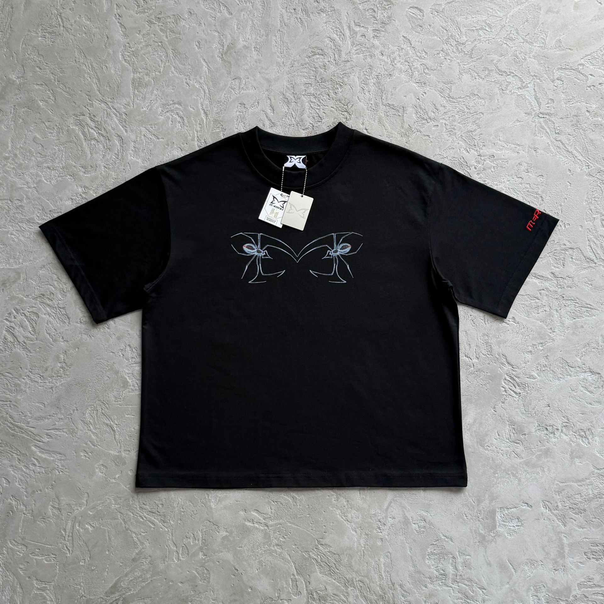 Mertra Spider Graphic T-shirt Black