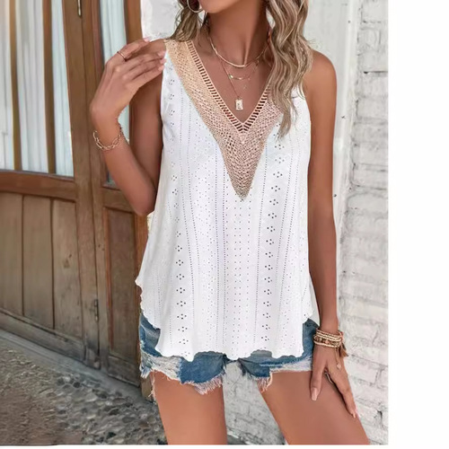 Amazon European and American Women's Summer New Products: V-neck Women's Casual Hooded Top Short Breathable